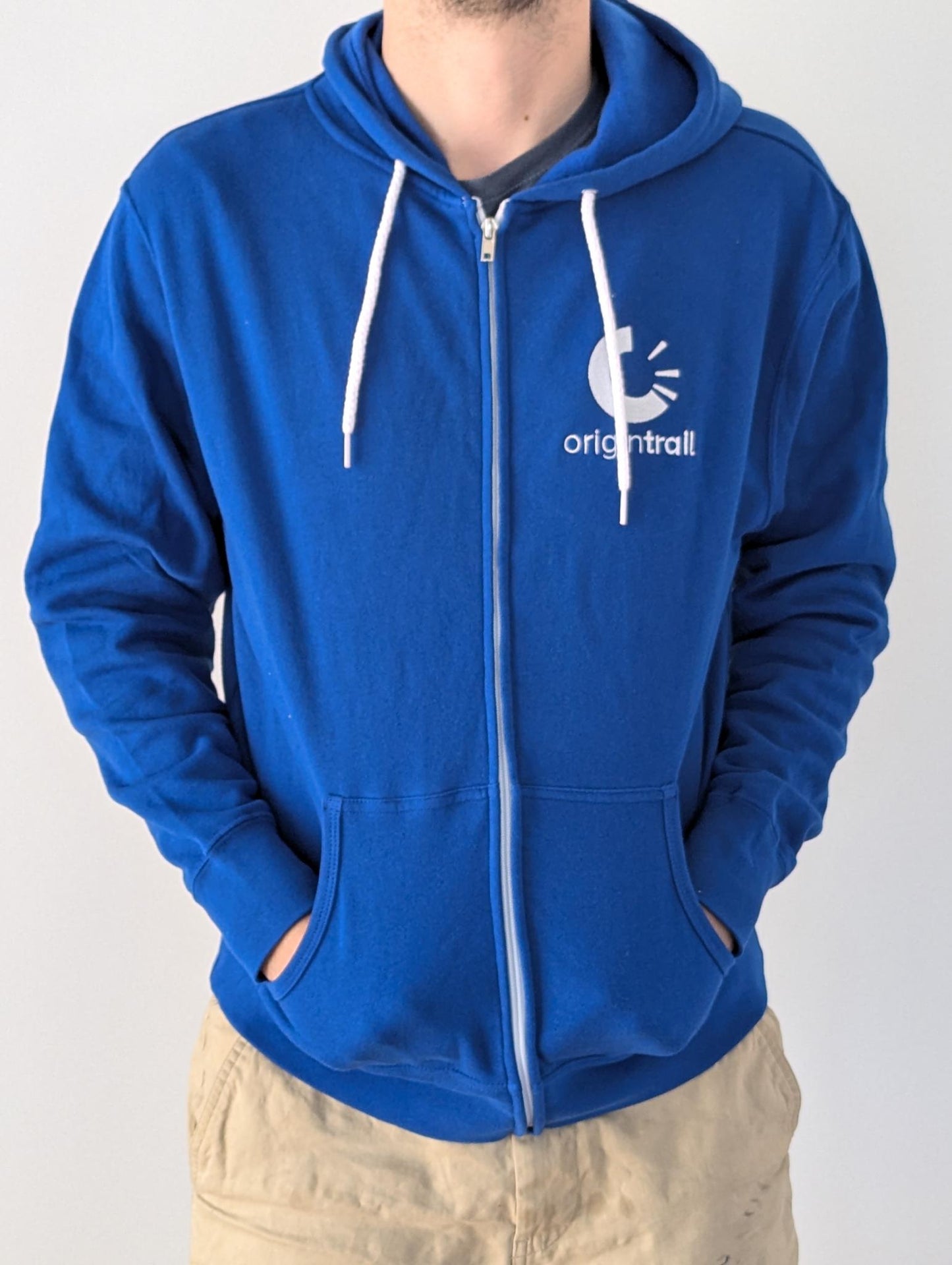 Embroidered Unisex Lightweight Full-Zip Hoodie