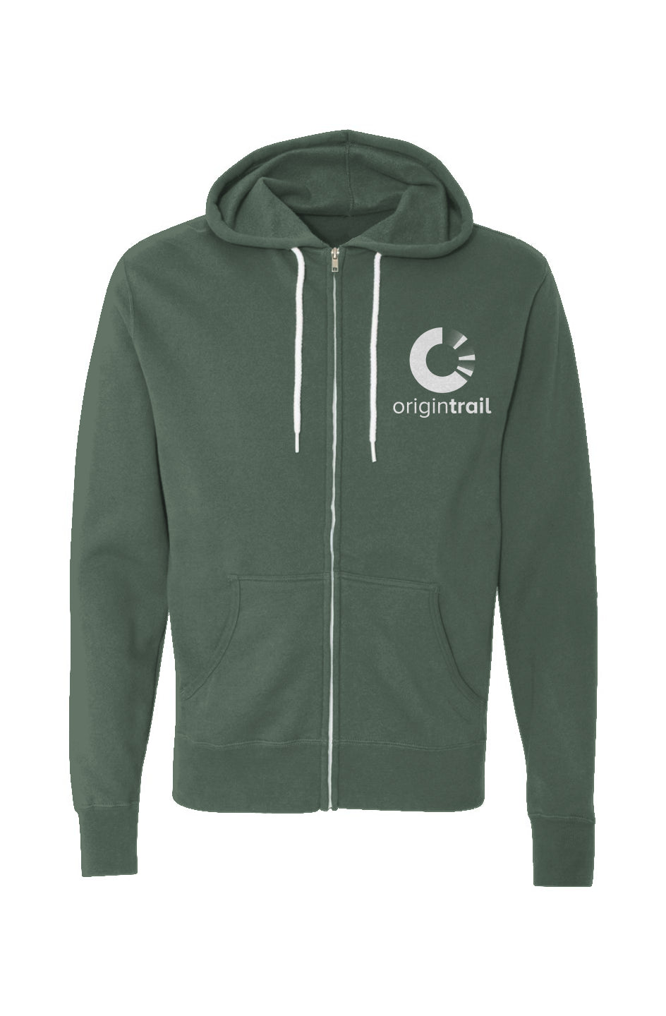 Embroidered Unisex Lightweight Full-Zip Hoodie