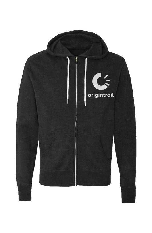 Embroidered Unisex Lightweight Full-Zip Hoodie