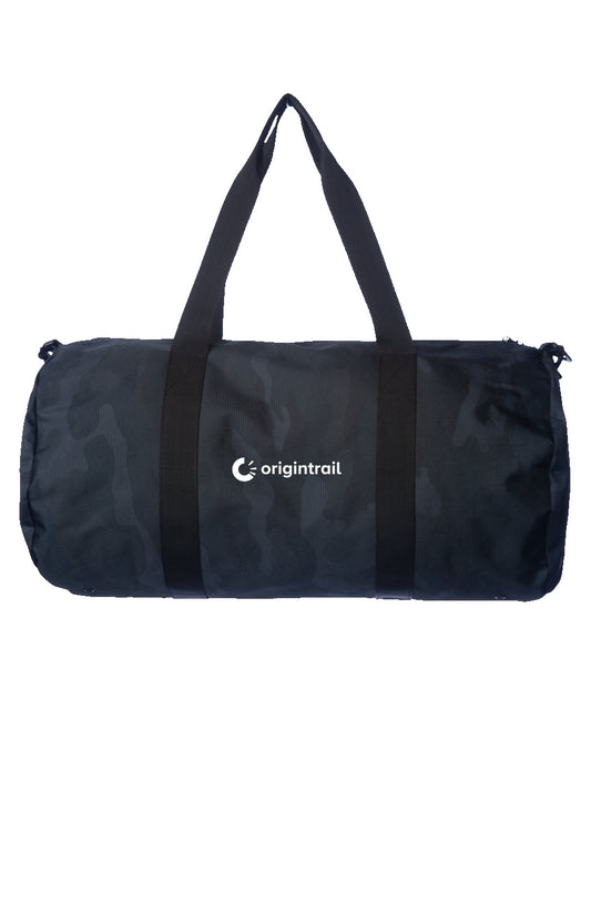 Embroidered Day Trip Duffle Black Camo